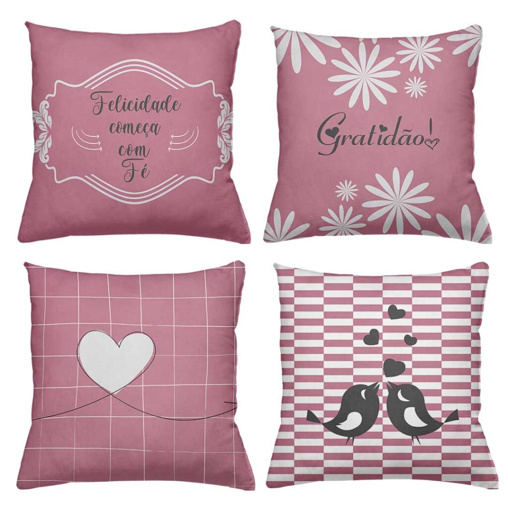 Mockup birds PSD Almofadas